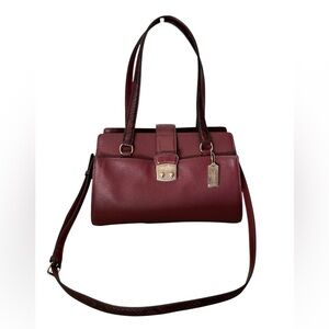 Coach Avary Carry-all in Cranberry with gold-tone hardware Brand New